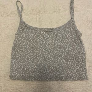 Brandy melville flower cropped tank top